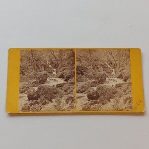 ANTIQUE Stereograph Card O'Sullivans Cascade Kerry, Ireland